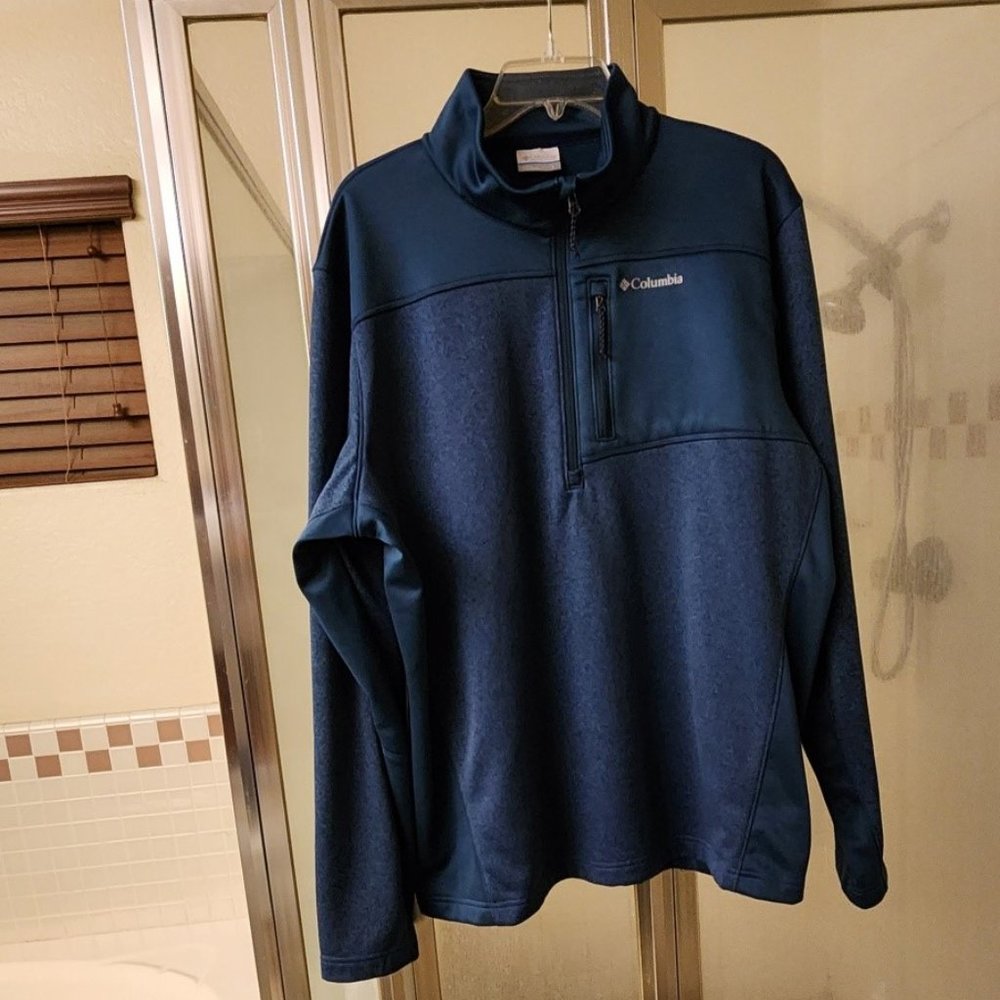 Columbia 1/2 Zip up Fleece Green Sweater Size L